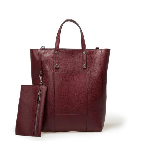 Futa leather tote by Bellini. Made in Italy. Unlined tote, crossbody strap, leather wallet included.