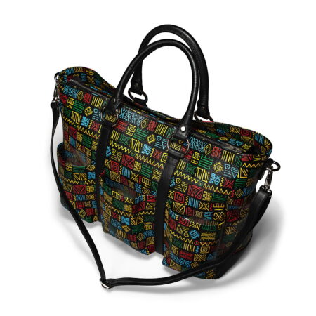Flipkart.com | Zouk Handbag for Women Ikat and Vegan Leather Material Black  Wave Print Shoulder Bag - Shoulder Bag